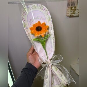 Artificial Sunflower with Gift Wrap